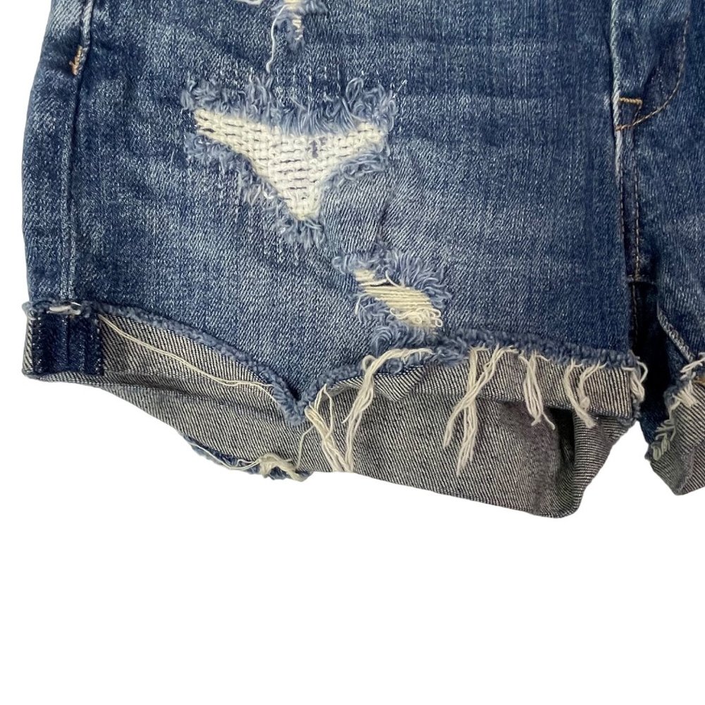 Blank NYC Shorts The Fulton Distressed Raw Hem Size 27 - Picture 3 of 9